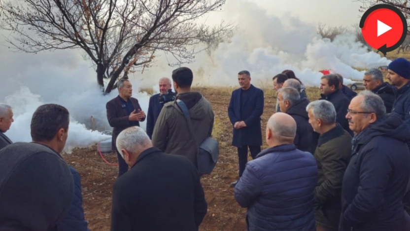 Kayısıda Zirai Dona Karşı Sisleme Makinesi Denendi