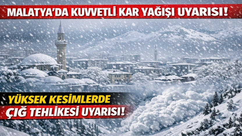 Malatya'da Kuvvetli Kar Yağışı Uyarısı! Yüksek Kesimlerde Çığ Tehlikesi