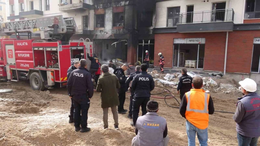 Malatya'da şantiyede korkutan yangın