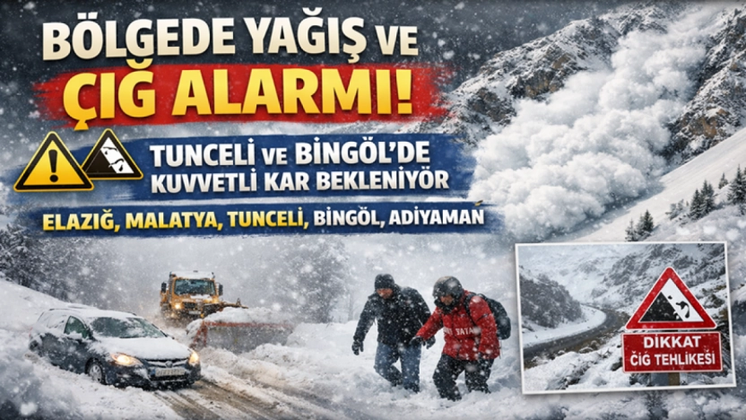 Meteoroloji uyardı: Tunceli ve Bingöl'de yoğun kar ve çığ tehlikesi
