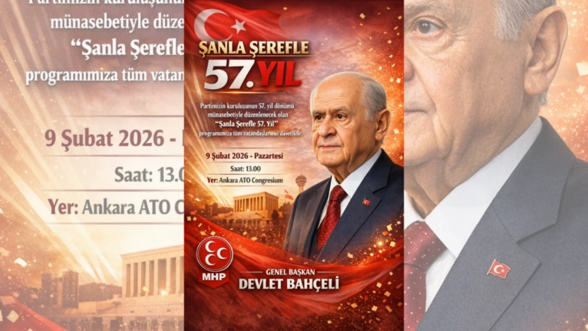 MHP'den 57. yıl dönümüne özel yeni logo ve görkemli kutlama