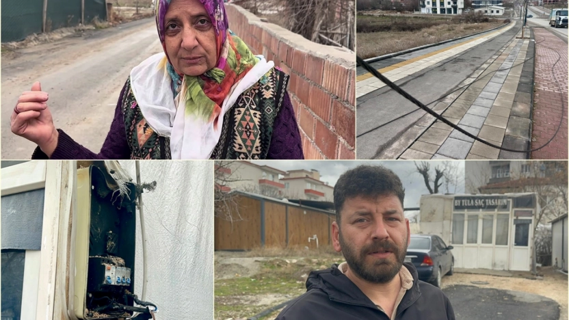Yüksek gerilim hattından kopan teller yürekleri ağza getirdi