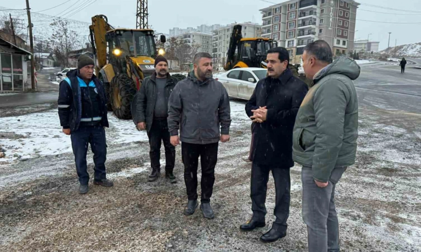 Battalgazi'de Başkan Taşkın ekiplerle birlikte sahada