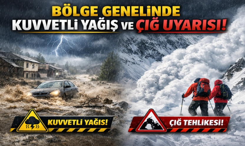 Bölge Genelinde Kuvvetli Yağış ve Çığ Uyarısı!