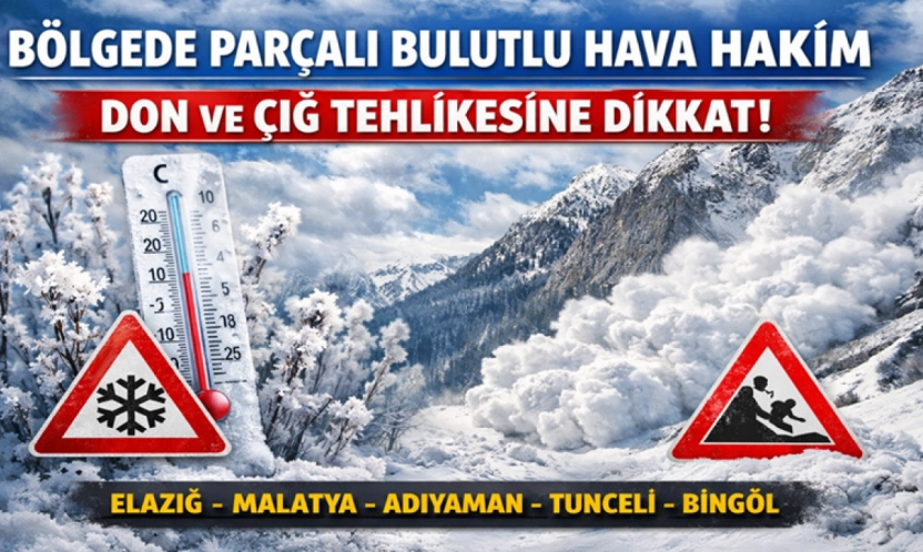 Bölgede Parçalı Bulutlu Hava Hakim: Don ve Çığ Tehlikesine Dikkat!
