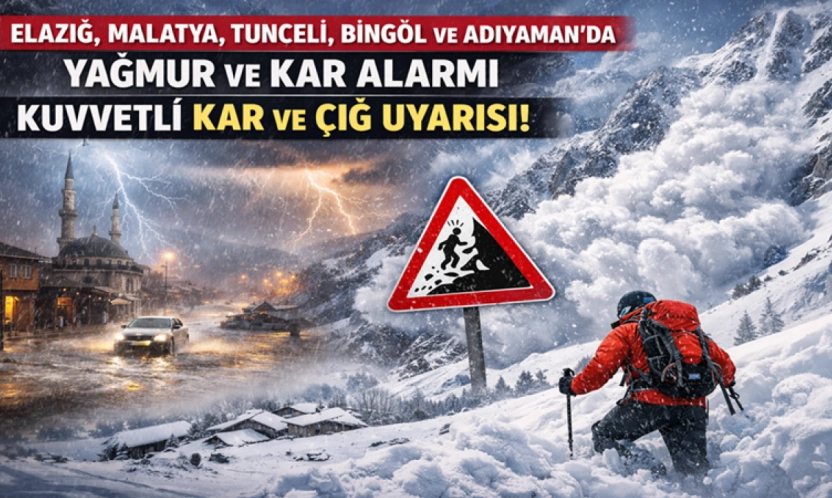 Bölgede Yağmur ve Kar Alarmı: Kuvvetli Kar ve Çığ Uyarısı