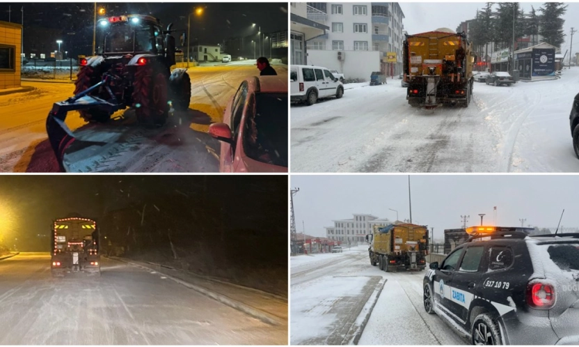 Doğanşehir Belediyesi'nden Kar Seferberliği: Ekipler 24 Saat Sahada