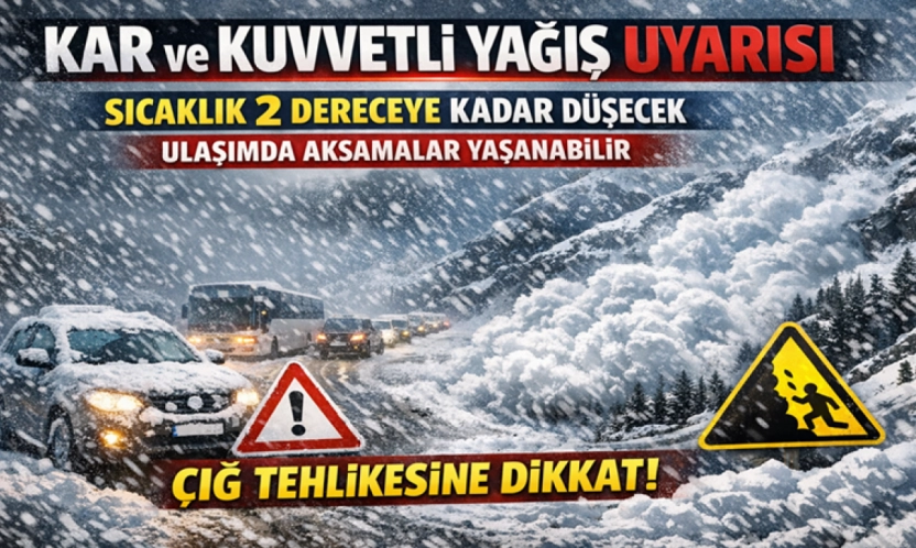 Kar ve Kuvvetli Yağış Uyarısı