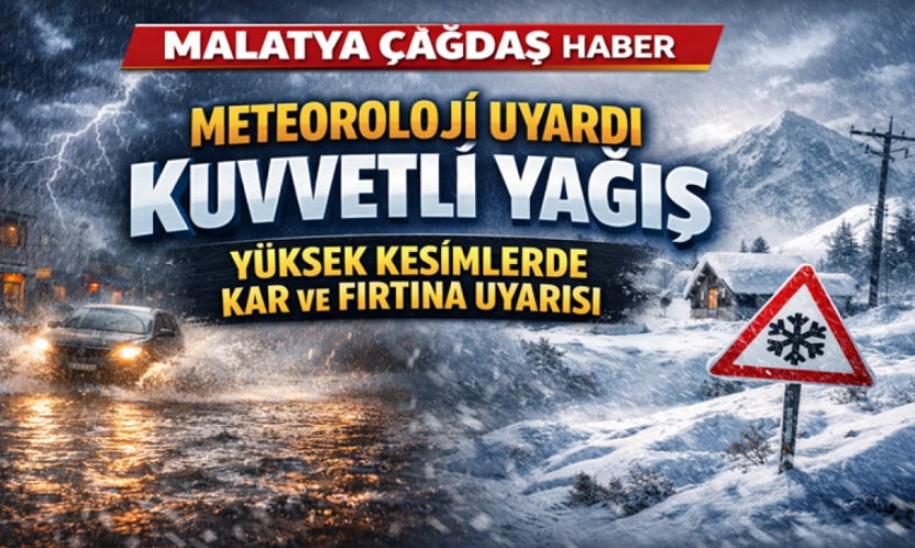 Kuvvetli Yağış Bekleniyor: Yüksek Kesimlerde Kar ve Fırtına Uyarısı