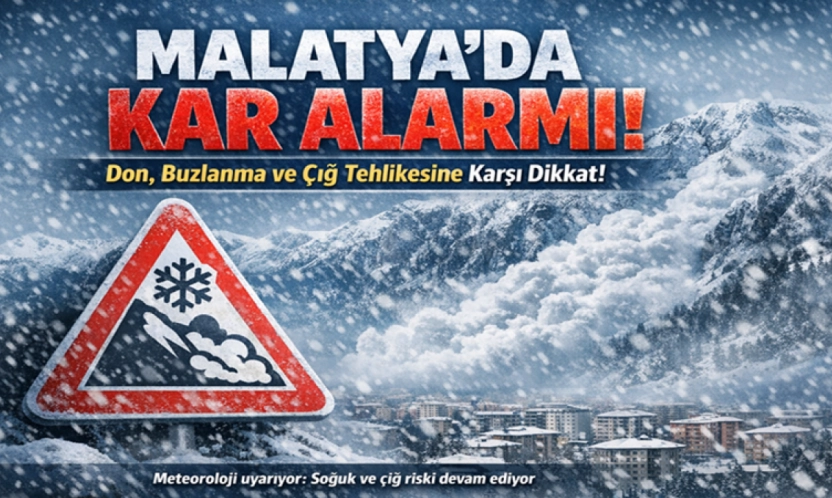 Malatya için kritik uyarı: Yoğun kar, buzlanma ve çığ tehlikesi kapıda