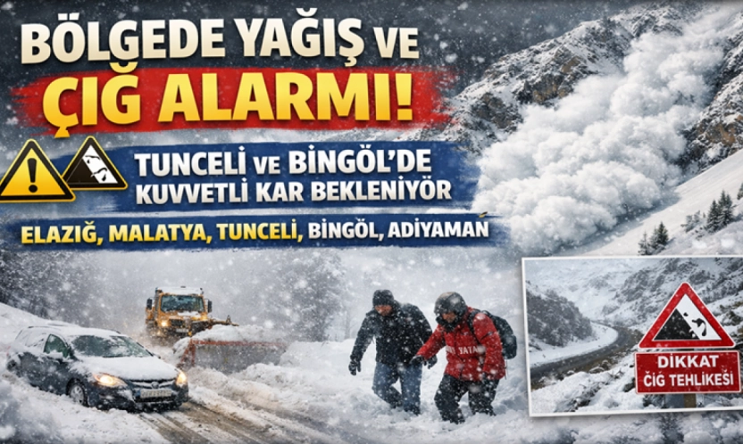 Meteoroloji uyardı: Tunceli ve Bingöl'de yoğun kar ve çığ tehlikesi