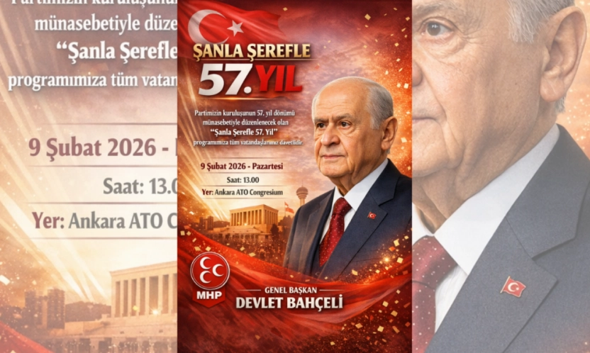 MHP'den 57. yıl dönümüne özel yeni logo ve görkemli kutlama
